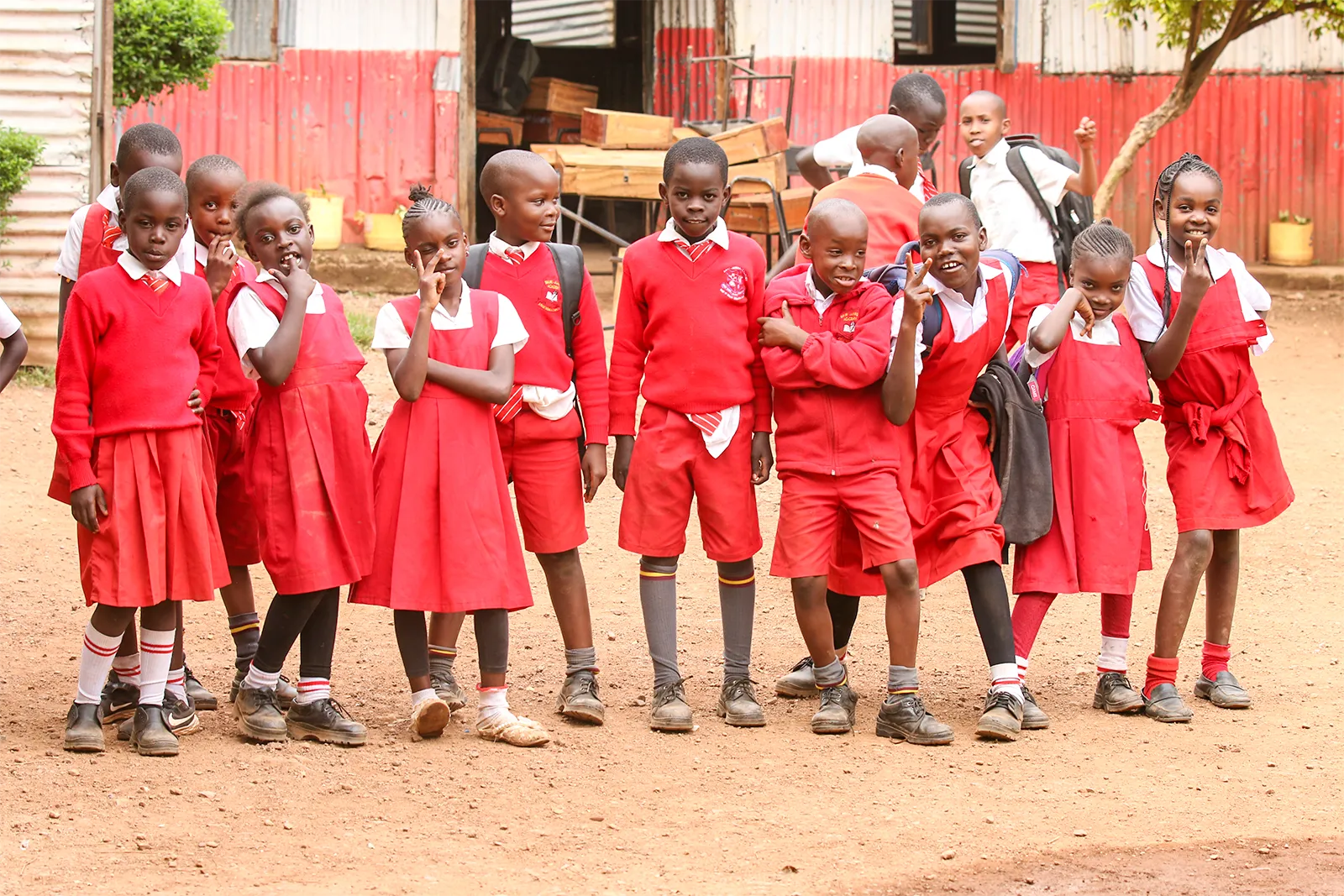School community at Sikri Junior Academy Kenya