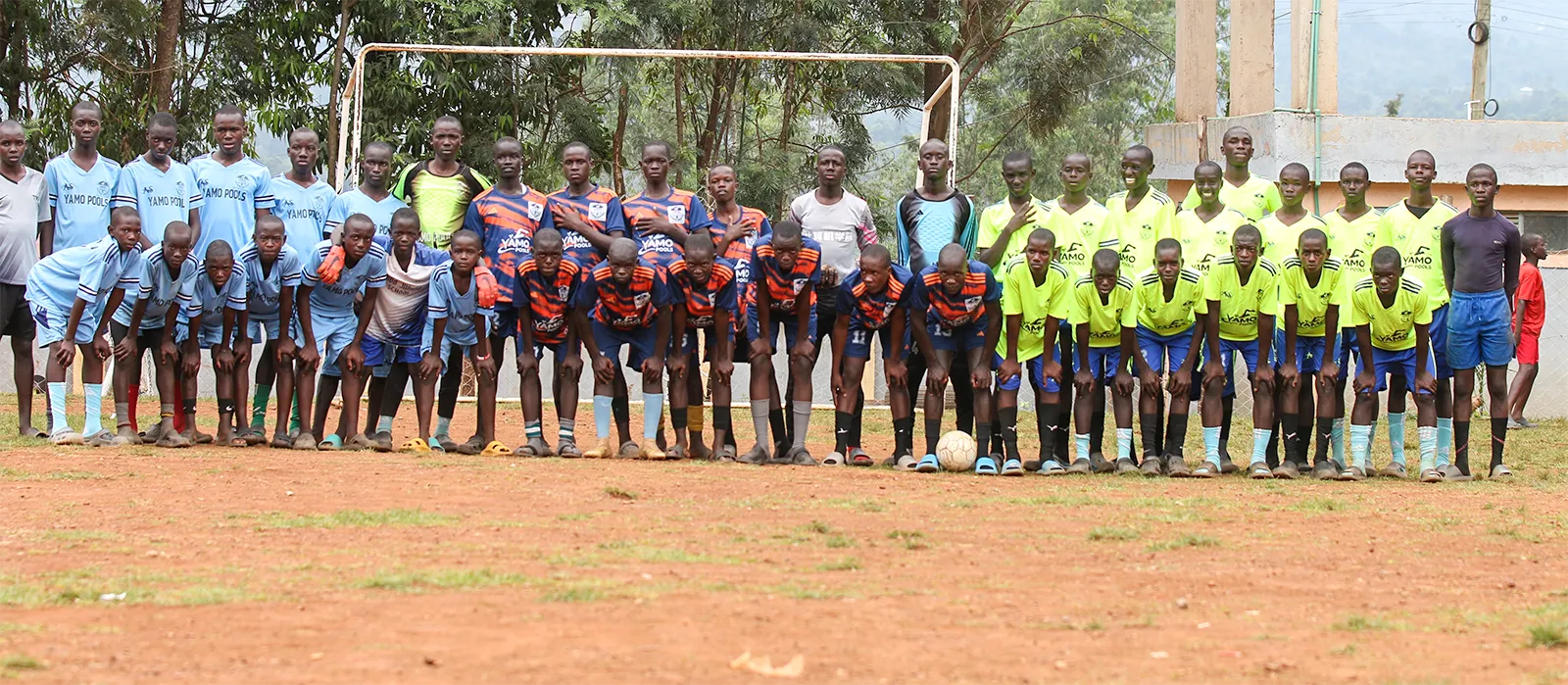 Football team training at Sikri Junior Academy
