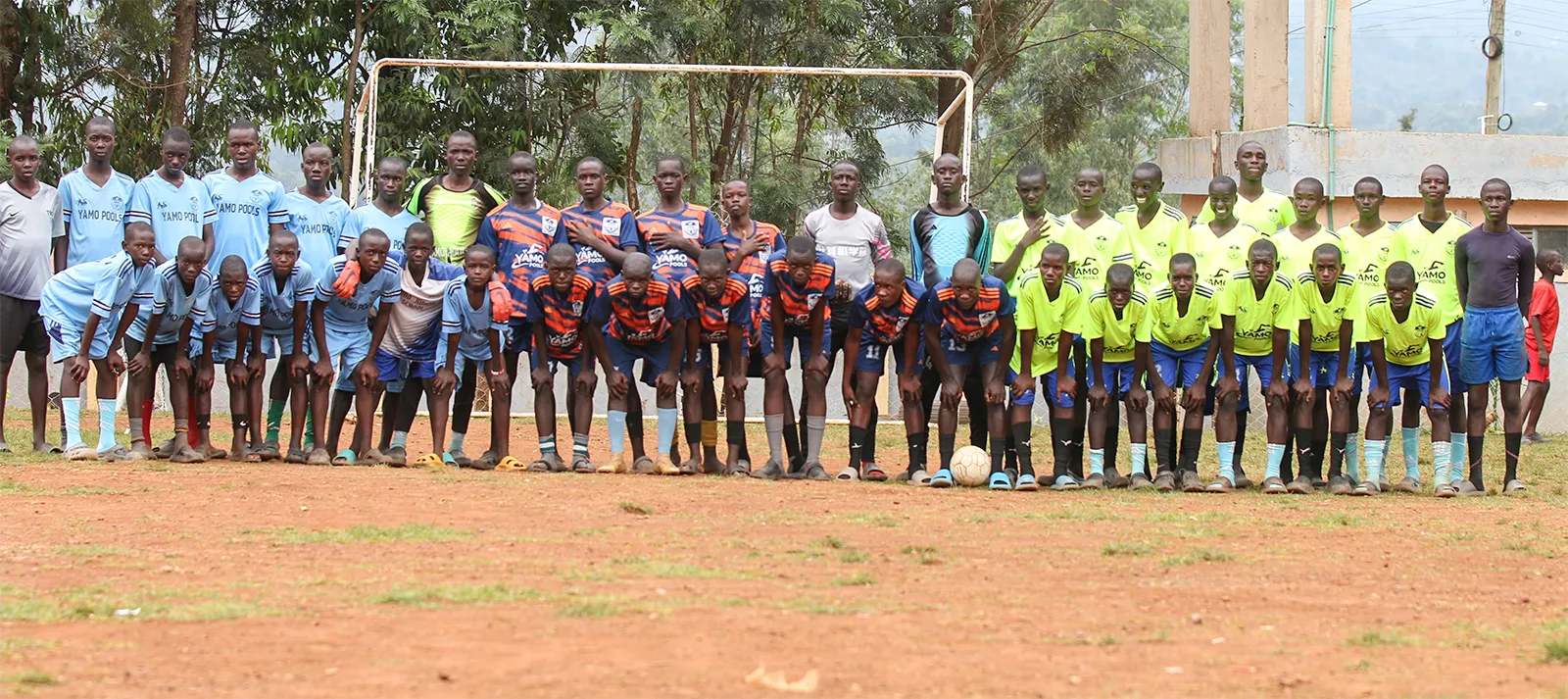 Football teamwork at Sikri Junior Academy